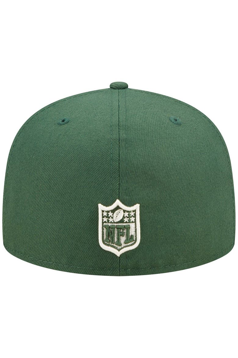 Men's New Era Green Green Bay Packers Super Bowl XXXI Purple Pop Sweat 59FIFTY Fitted Hat, Alternate, color, Green