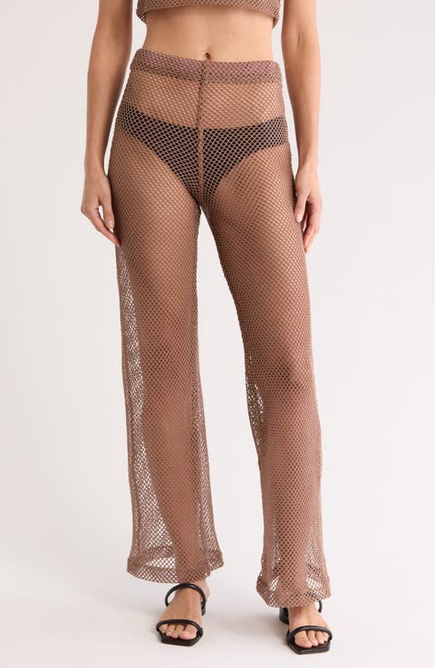 Women's Mesh Wide-Leg Pants | Nordstrom Women's Mesh Wide-Leg Pants | Nordstrom