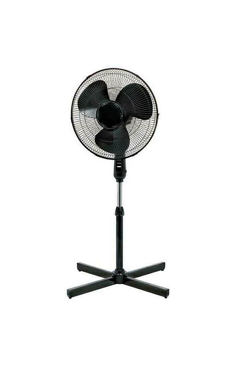 Optimus 16 in. Oscillating Stand Fan, Alternate, color, Black