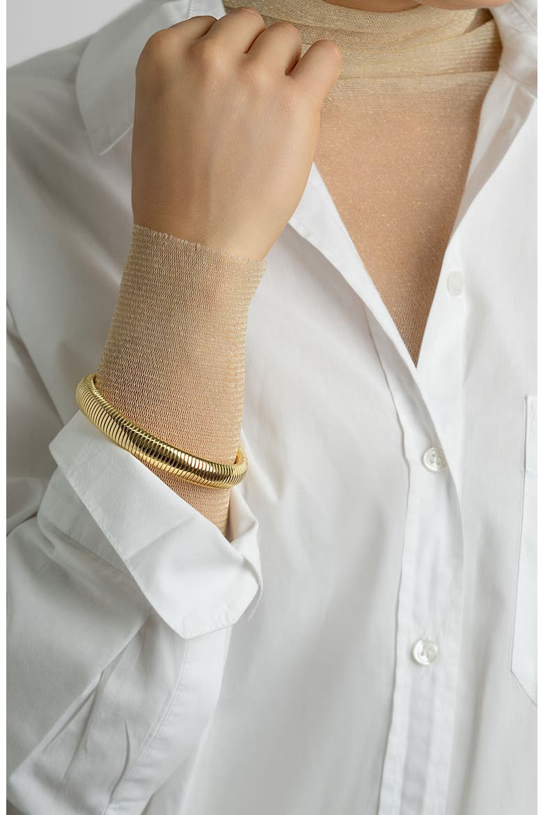 Set of 2 Coil Bangle Bracelets, Alternate, color, GOLD