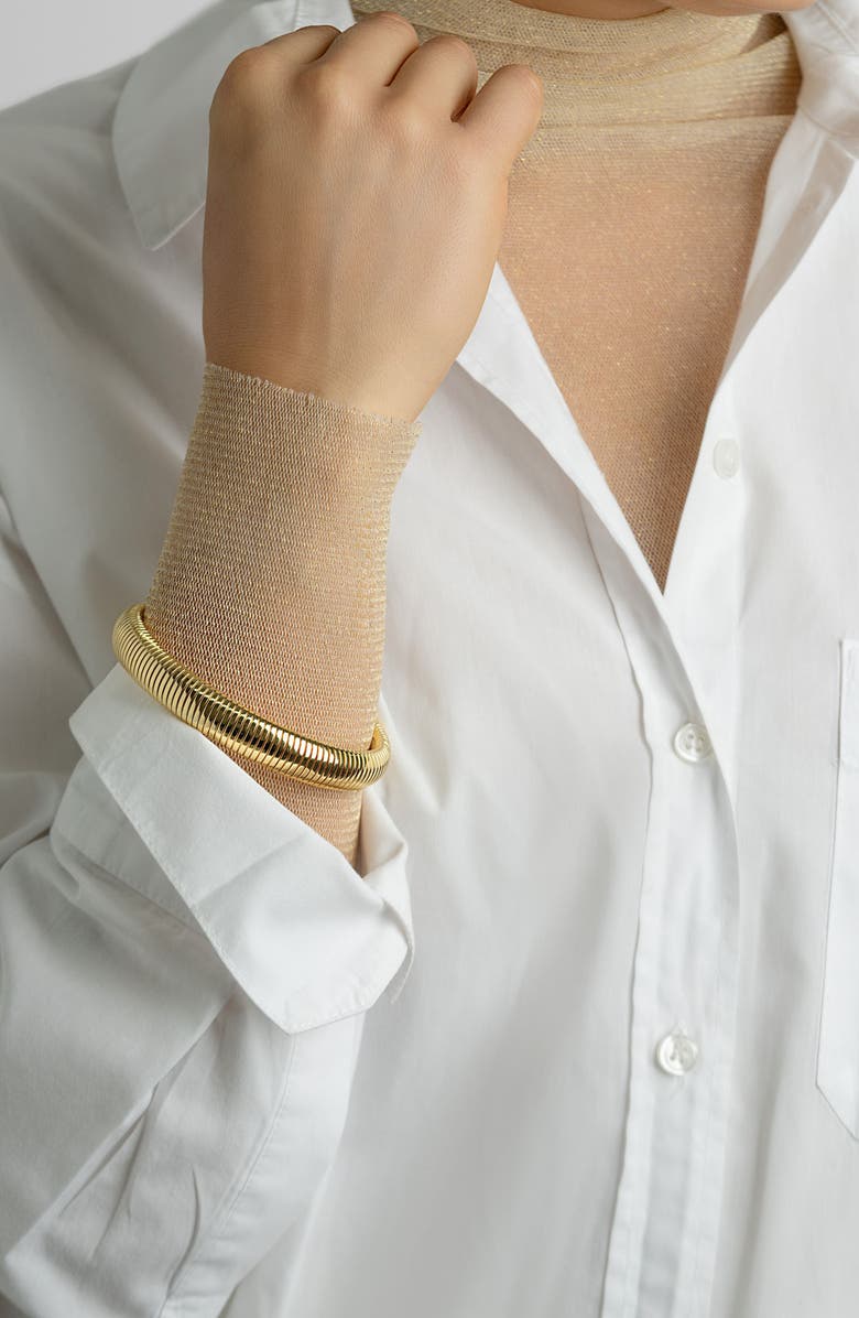 Adornia Set of 2 Coil Bangle Bracelets, Alternate, color, Gold