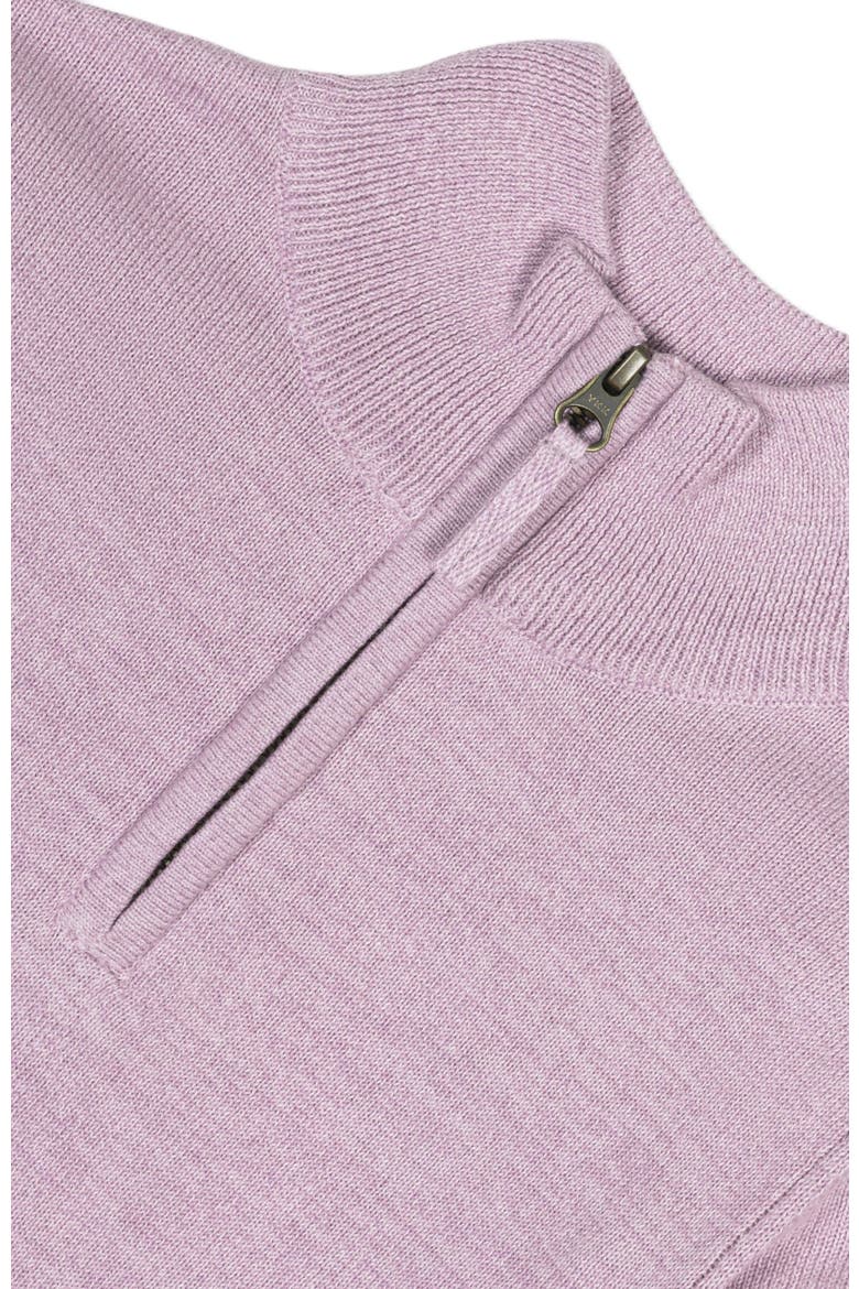 Baby Boys' Organic Fine Gauge Half Zip Sweater, Infant, Alternate, color, Lavender Marl