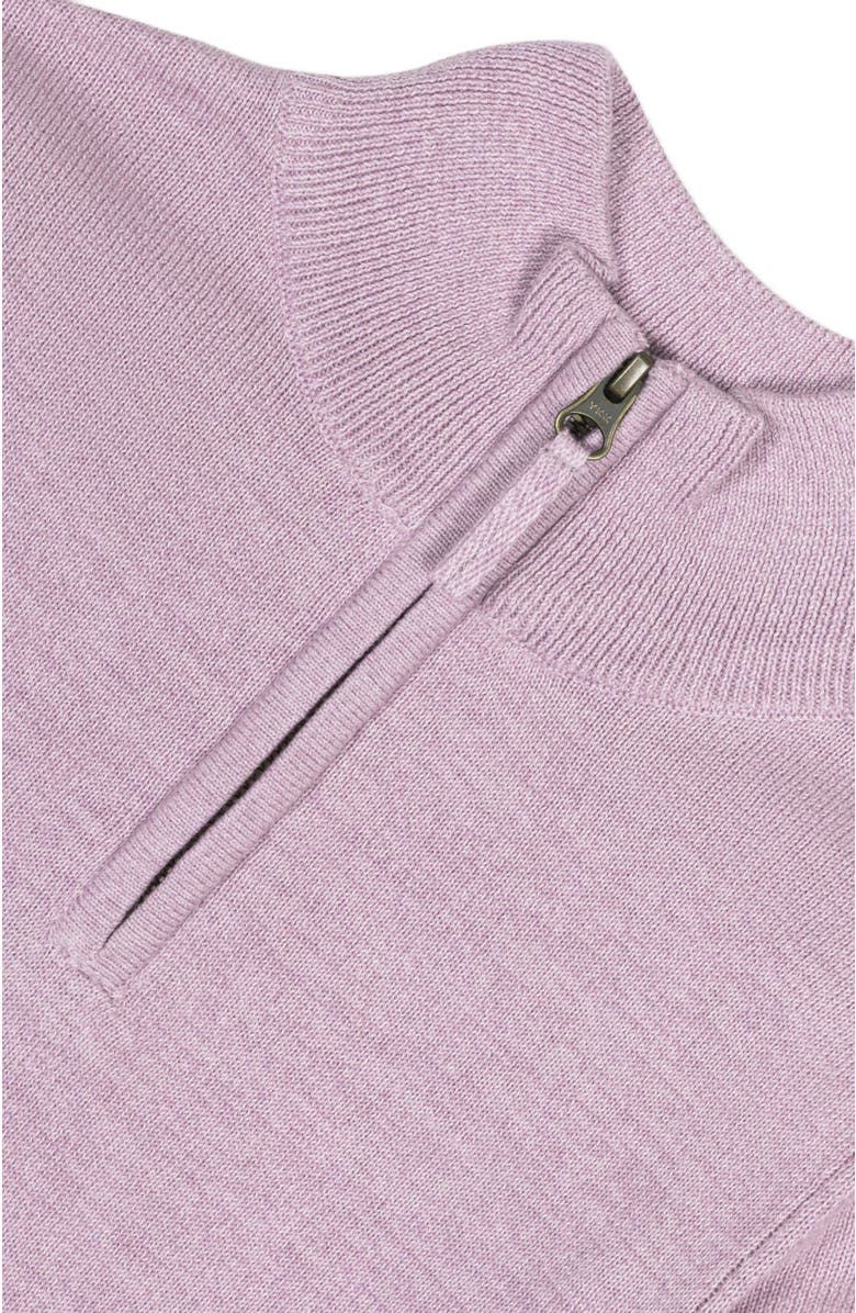 Hope & Henry Baby Boys' Organic Fine Gauge Half Zip Sweater, Infant, Alternate, color, Lavender Marl