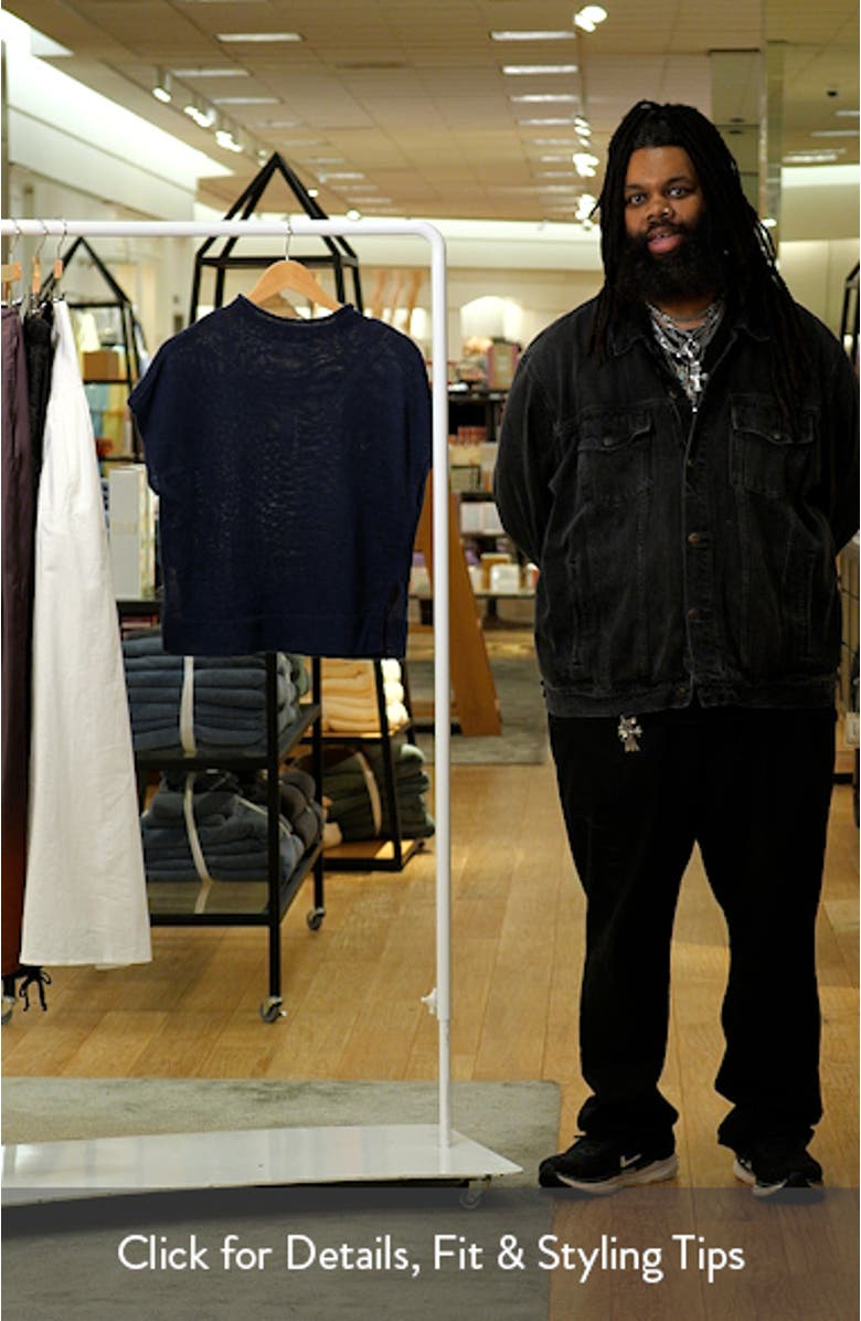 The Stevie Short Sleeve Linen Sweater, sales video thumbnail