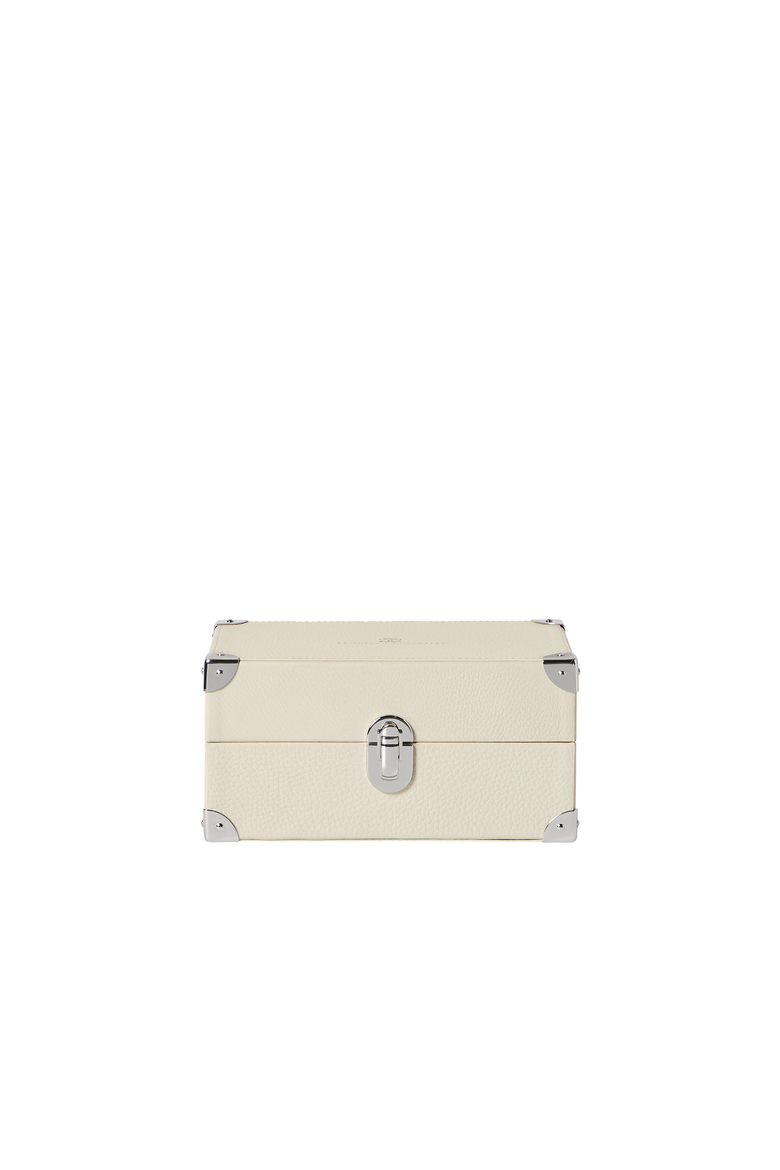 Grained calfskin watch box, Alternate, color, Ivory