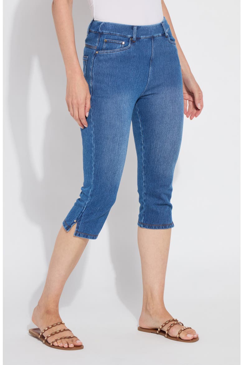 Granada High Waist Capri Jeans, Main, color, MID WASH