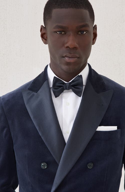 Brunello Cucinelli Satin Bowtie In Black