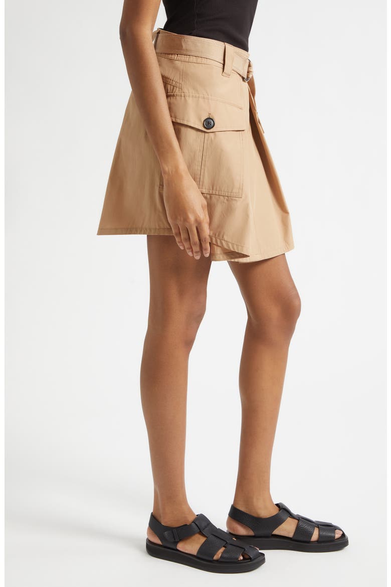 Veyra Belted Cargo Miniskirt, Alternate, color, CAMEL