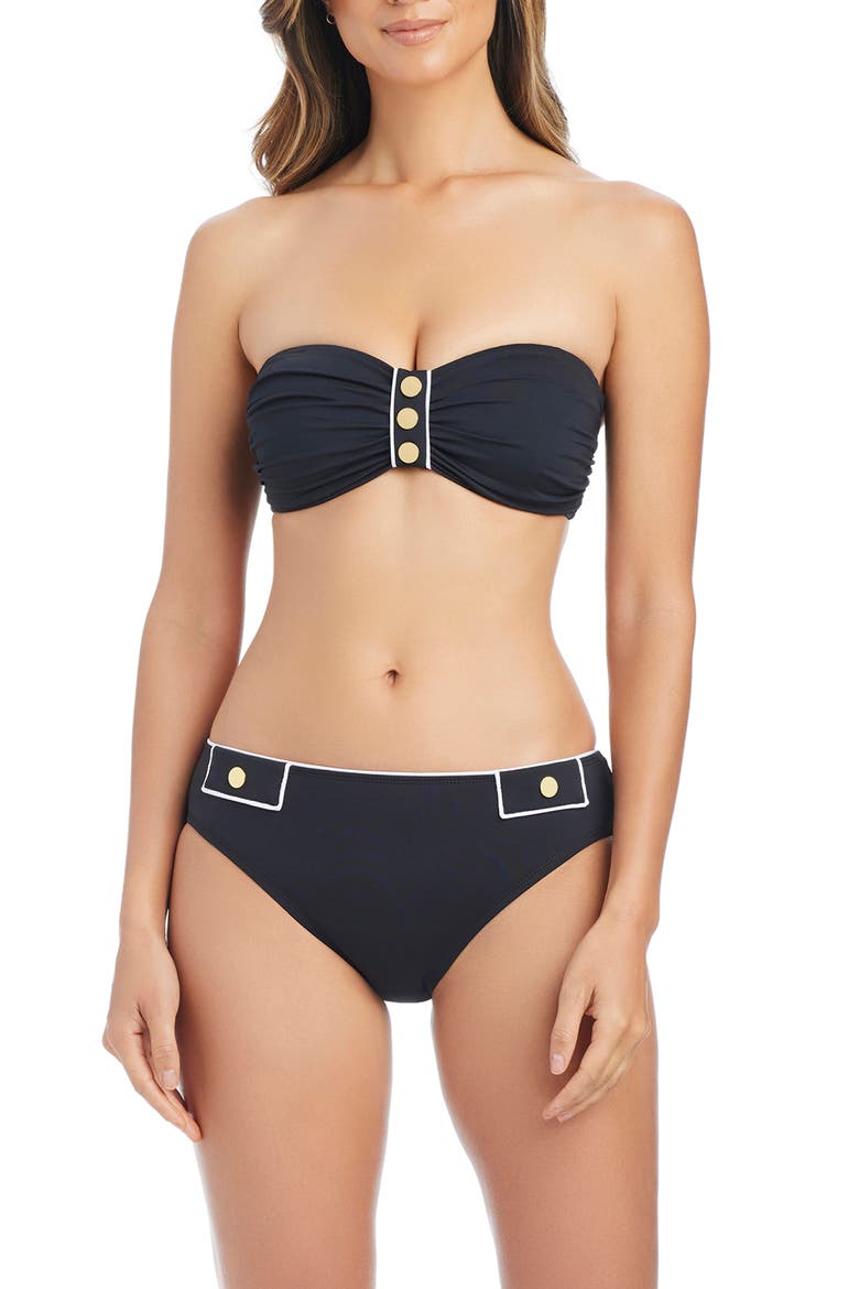 Bandeau Bikini Top, Alternate, color, BLACK