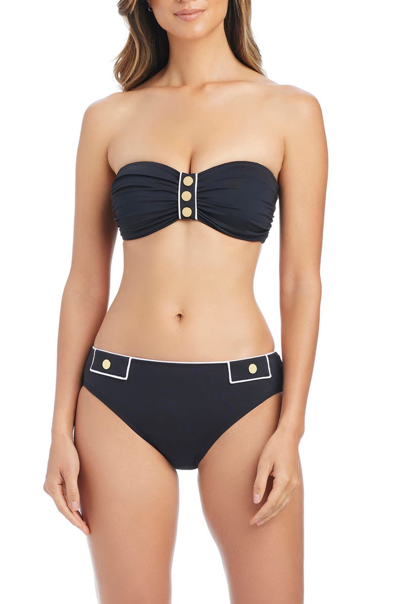 BLEU by Rod Beattie Bandeau Bikini Top, Alternate, color, Black