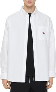 Burberry Relaxed Fit Knight Cotton Oxford Shirt
