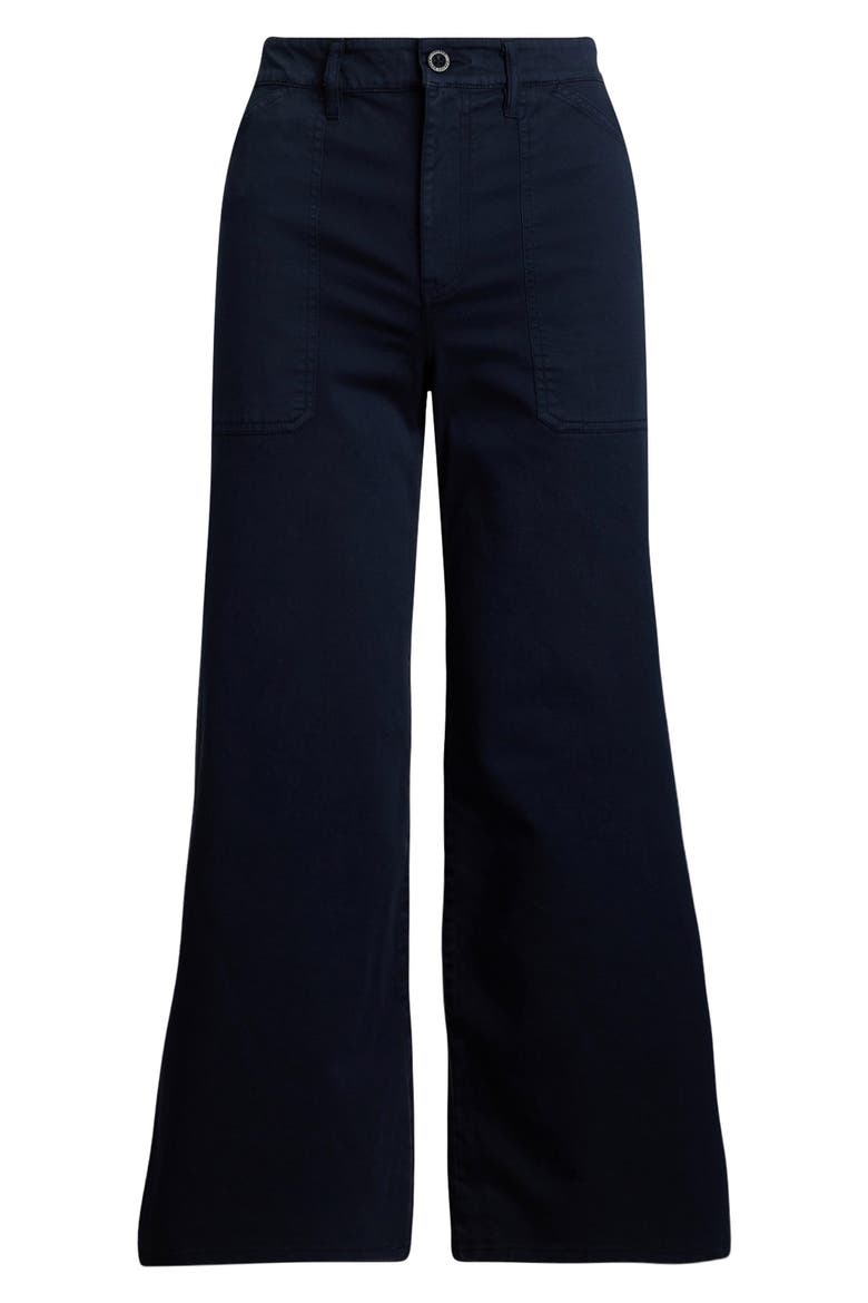 Stretch Cotton Twill Crop Pants, Alternate, color, LAUREN NAVY