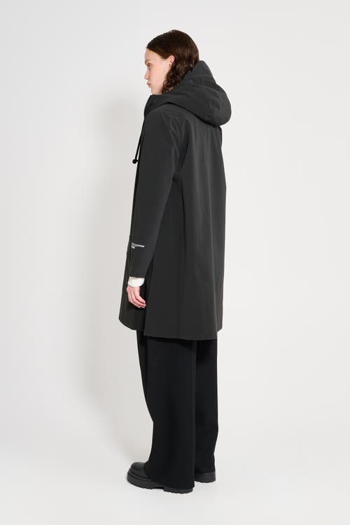 Stutterheim Mosebacke Patch Raincoat In Black