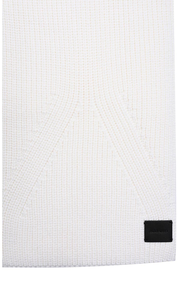 Traveling Ribbed Scarf, Alternate, color, CHALK