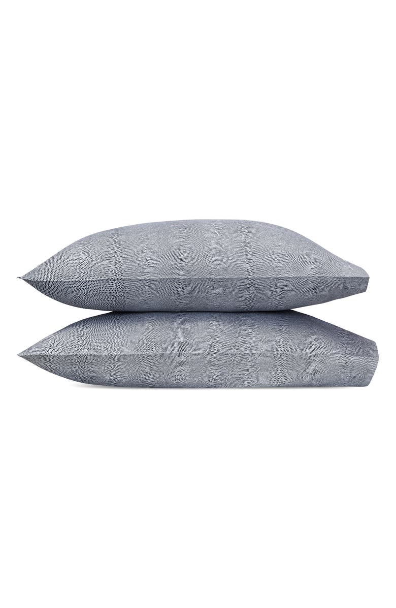 Matouk Jasper Set of 2 Cotton Sateen Pillowcases, Main, color, Charcoal