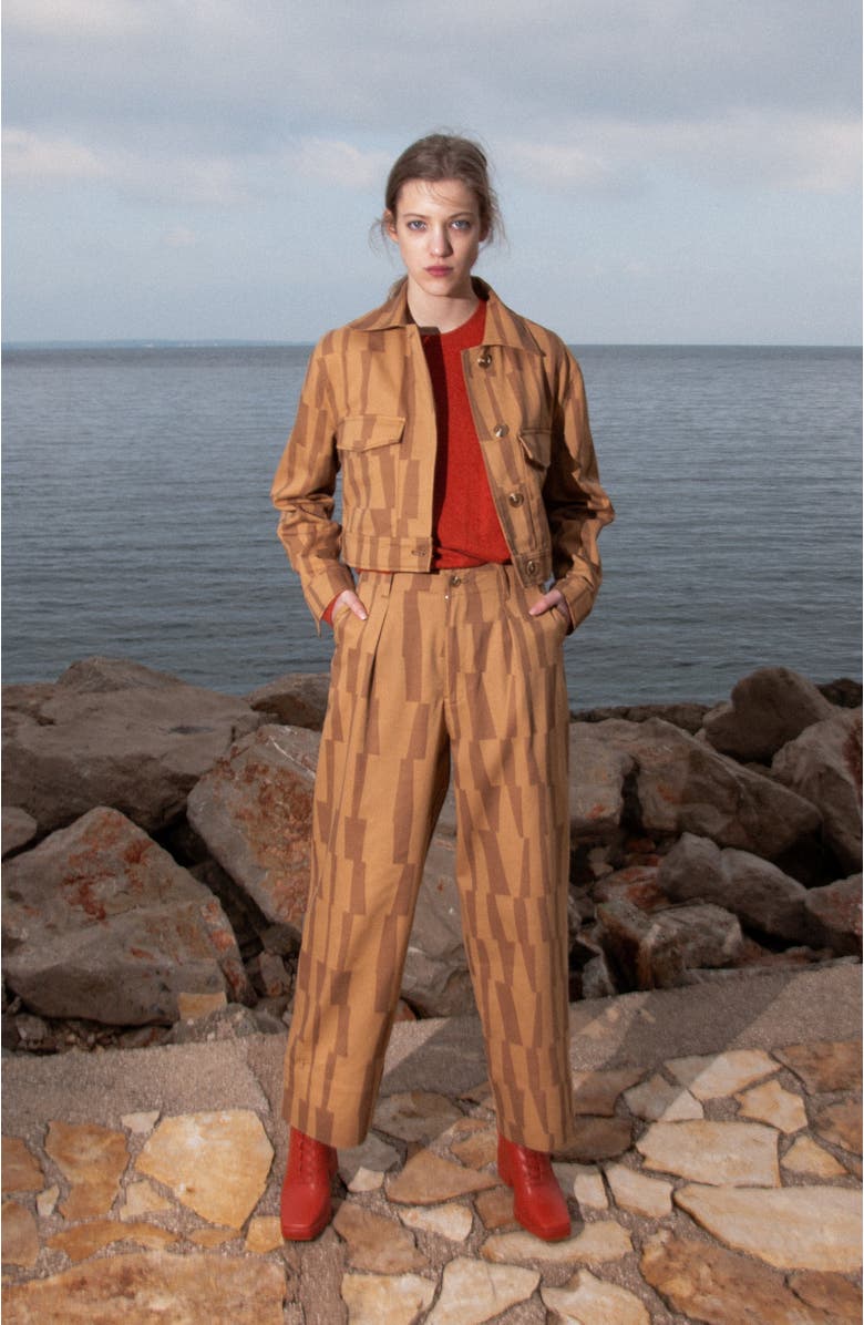 Untitled in Motion Basile Cotton Twill Pant, Alternate, color, Accenda Clay