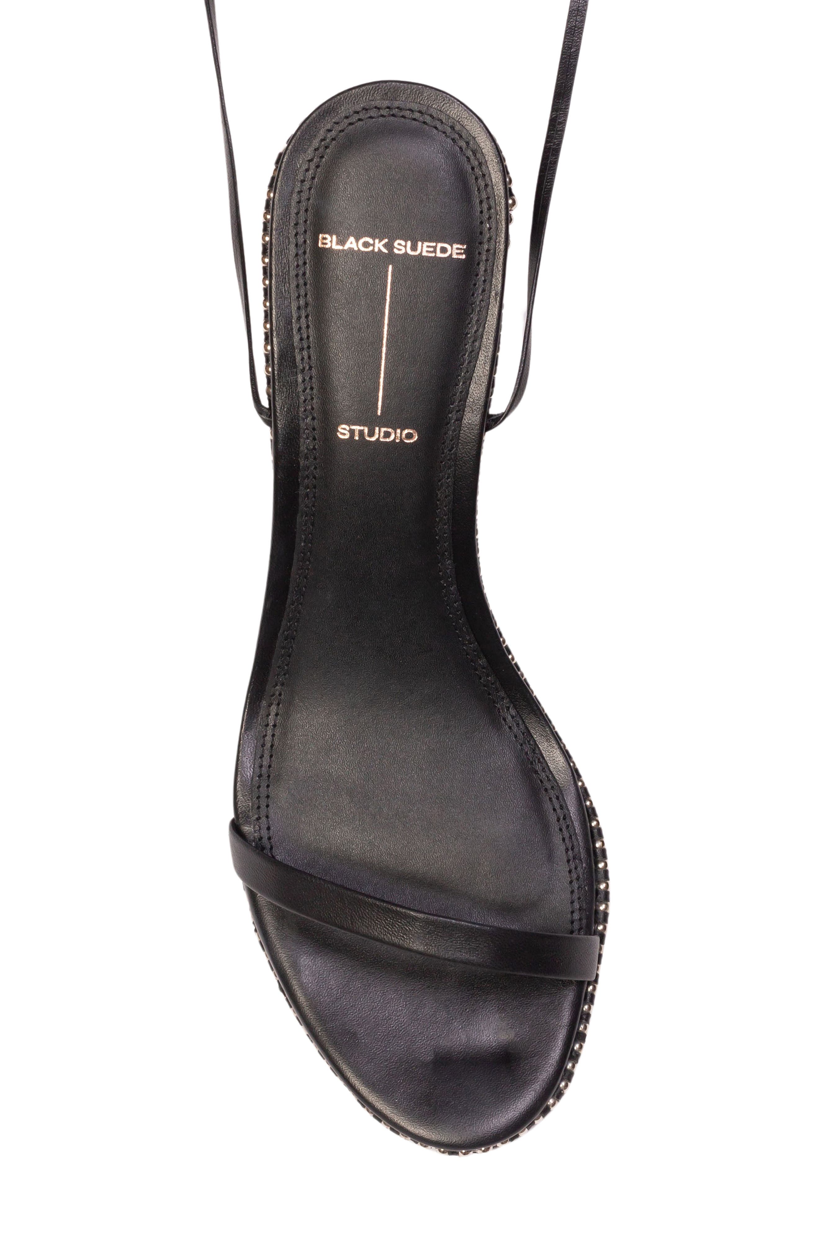 BLACK SUEDE STUDIO Lele Ankle Wrap Sandal, Alternate, color, 