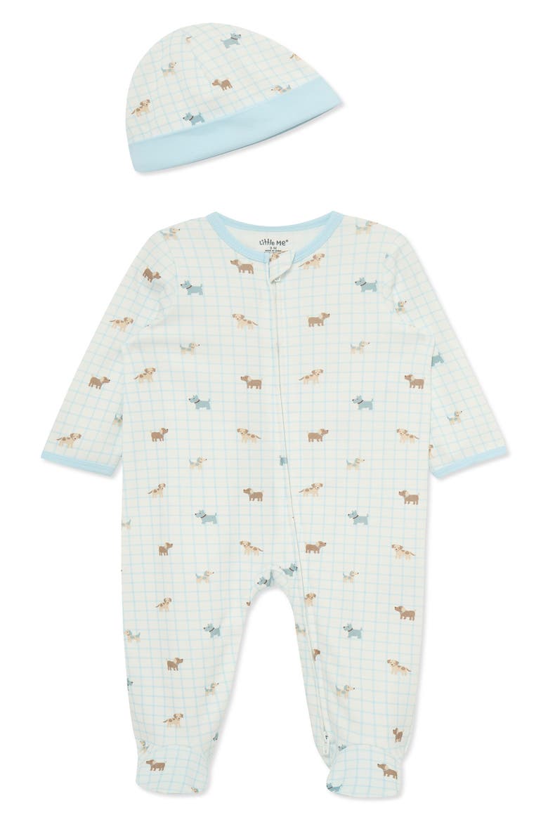 Kids' Footie & Hat Set, Main, color, BLUE