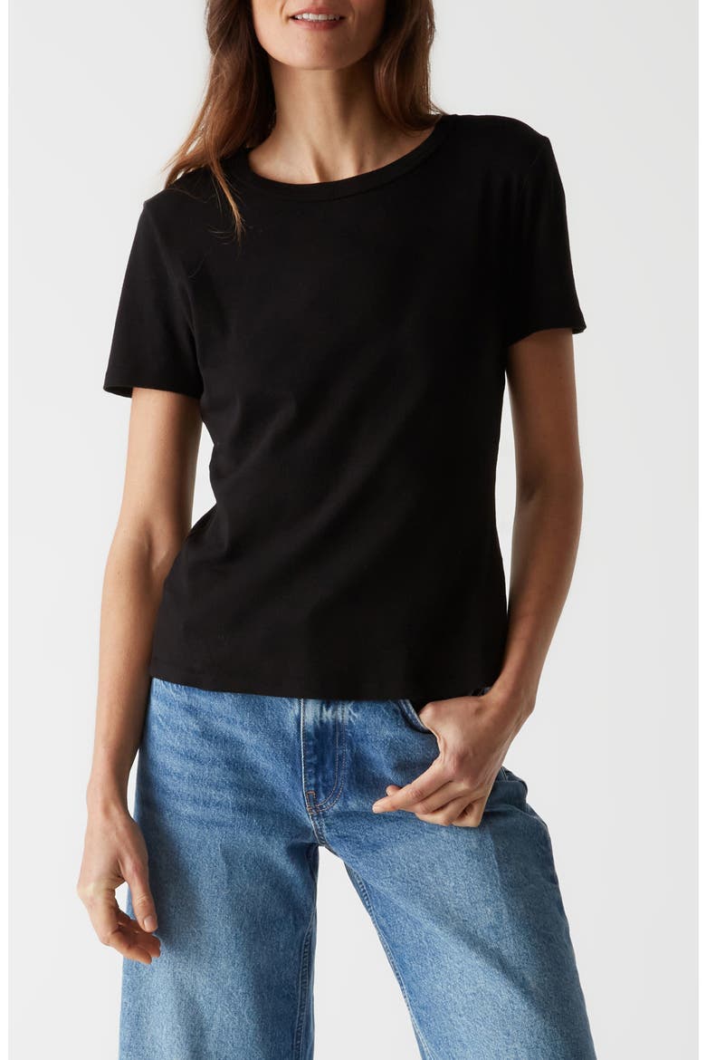 Mady Crew Neck T-Shirt, Main, color, BLACK