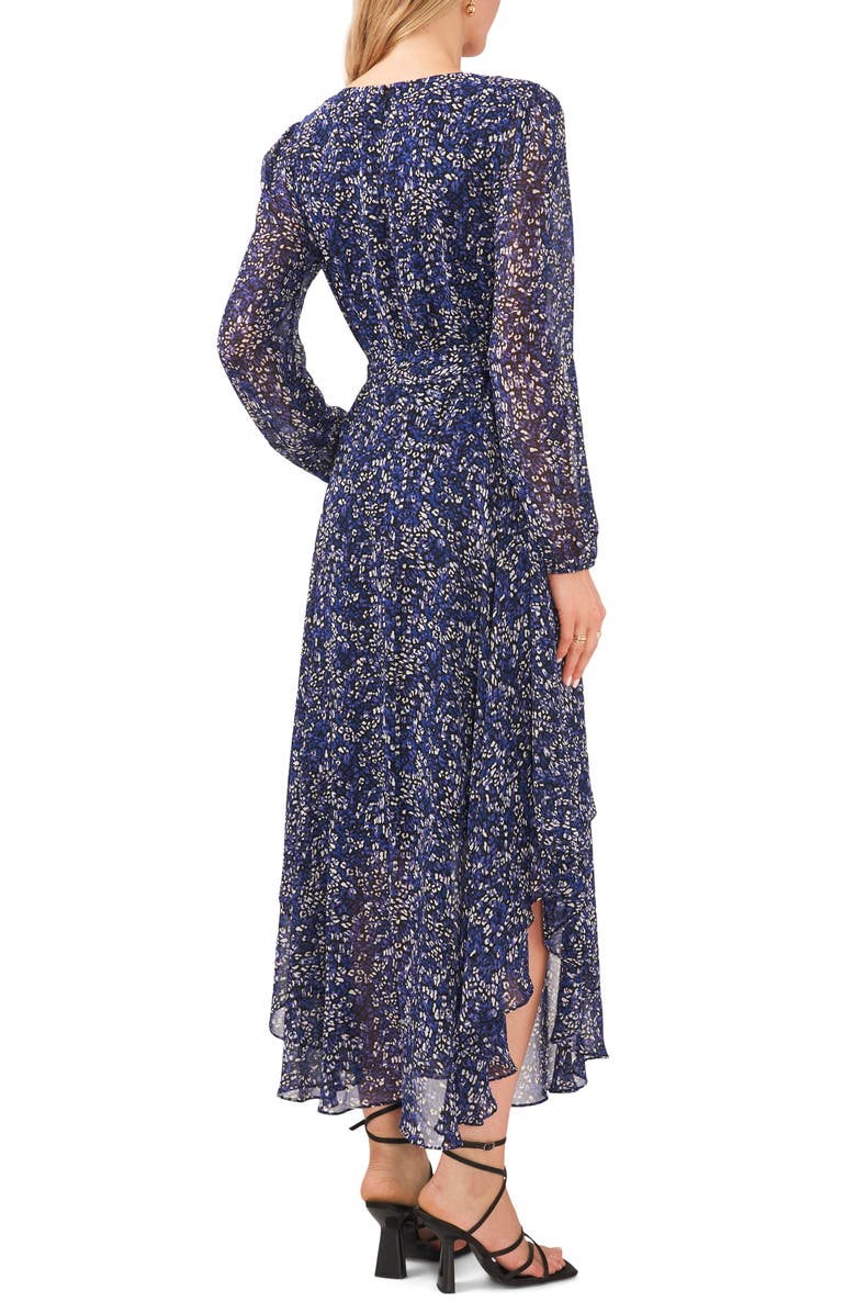 Vince Camuto Tie Waist Long Sleeve Maxi Dress, Alternate, color,