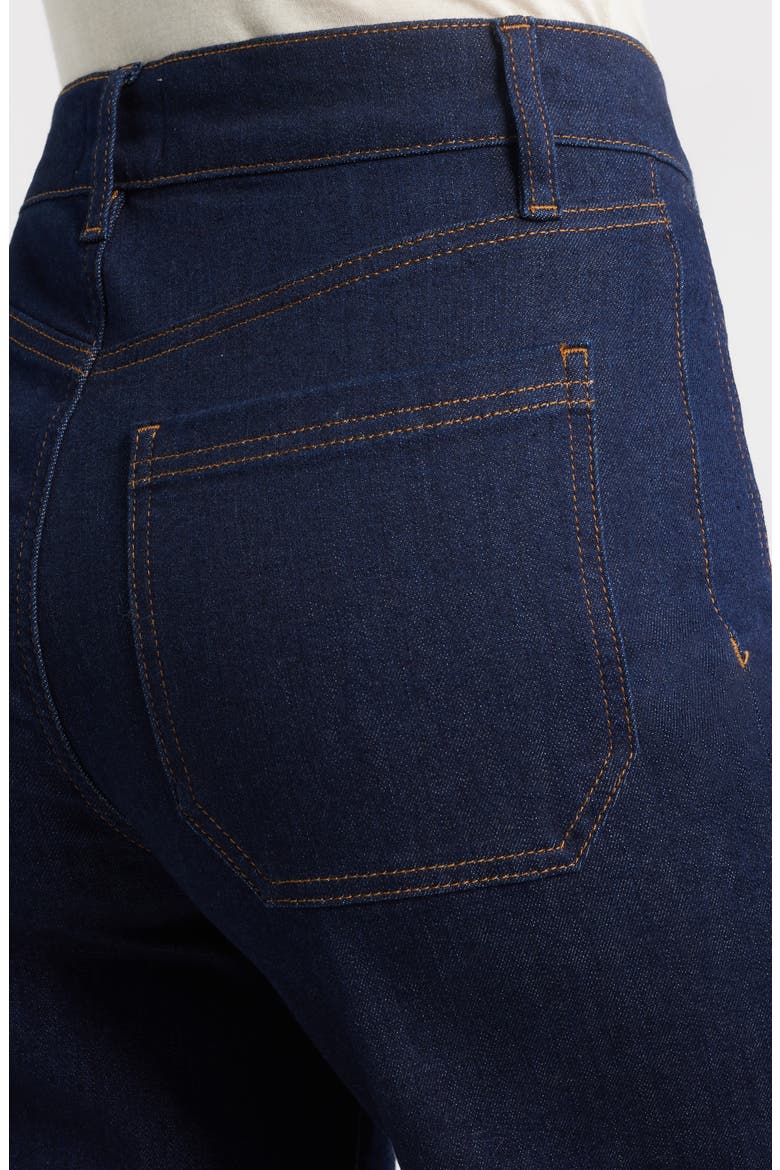 Le Slim Palazzo Patch Pocket High Waist Wide Leg Jeans, Alternate, color, RINSE