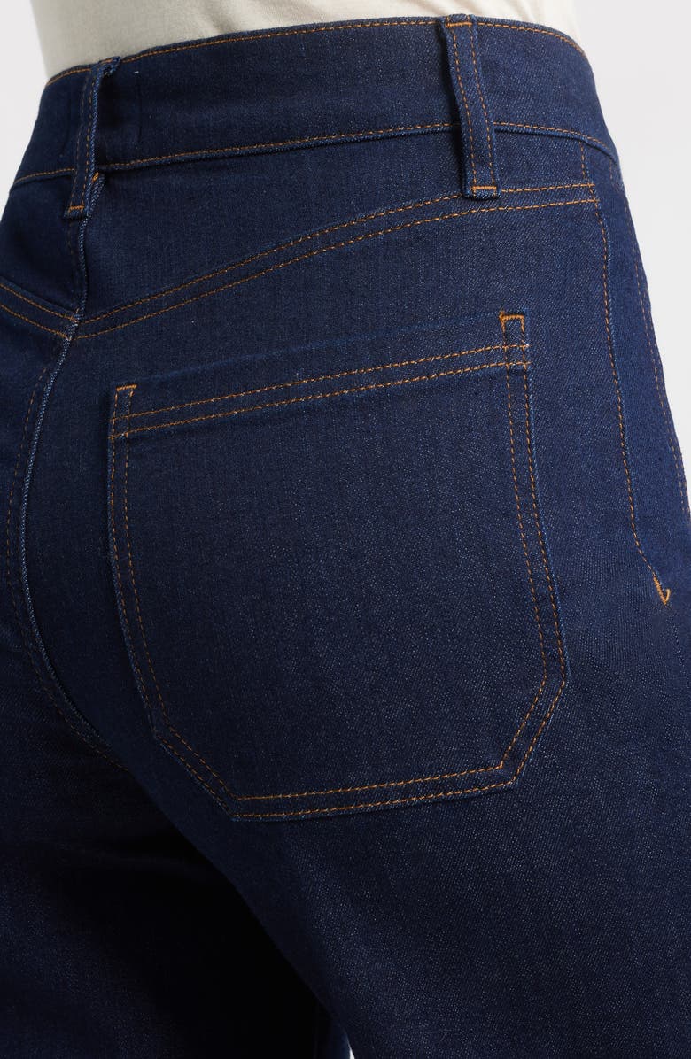 FRAME Le Slim Palazzo Patch Pocket High Waist Wide Leg Jeans, Alternate, color, Rinse