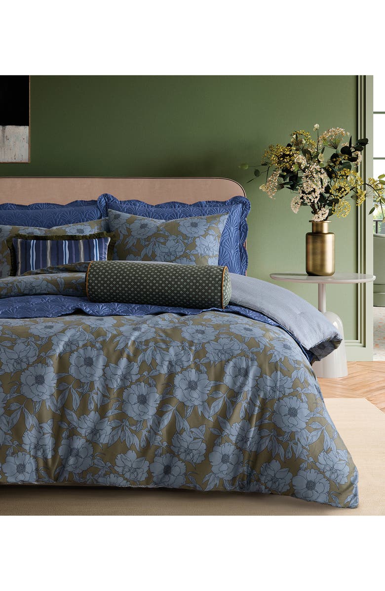 Ted Baker Mood Floral Comforter & Pillow Shams Set, Alternate, color, Blue