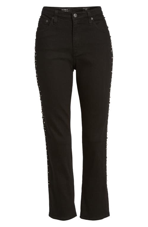 Ag Isabelle High Waist Ankle Slim Straight Leg Jeans In Black