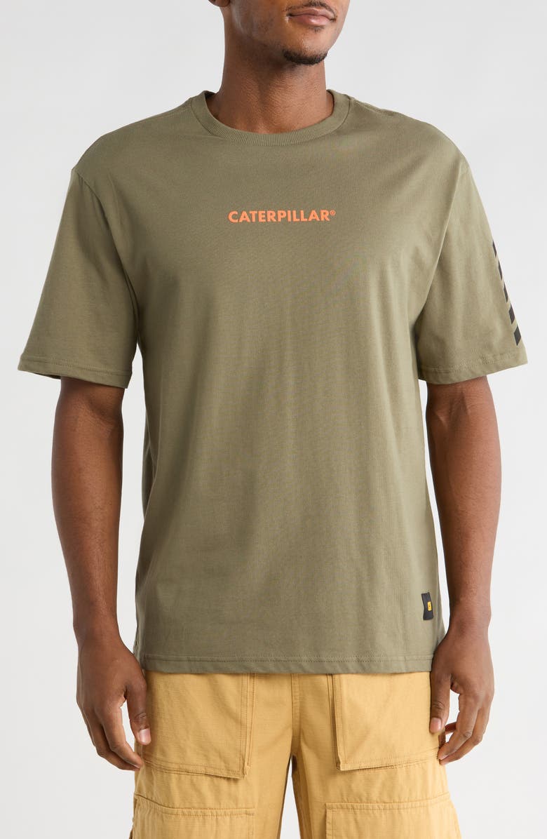 CAT WWR Relaxed Premium Quality Cotton T-Shirt, Main, color, Dusty Olive