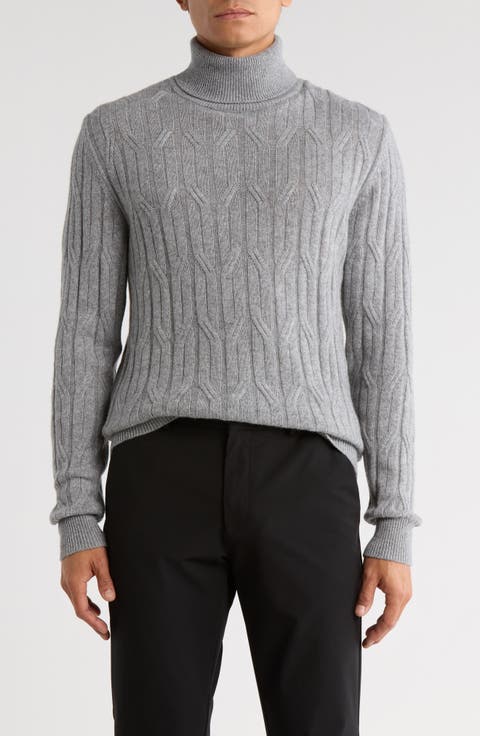 Cable Knit Turtleneck Sweater