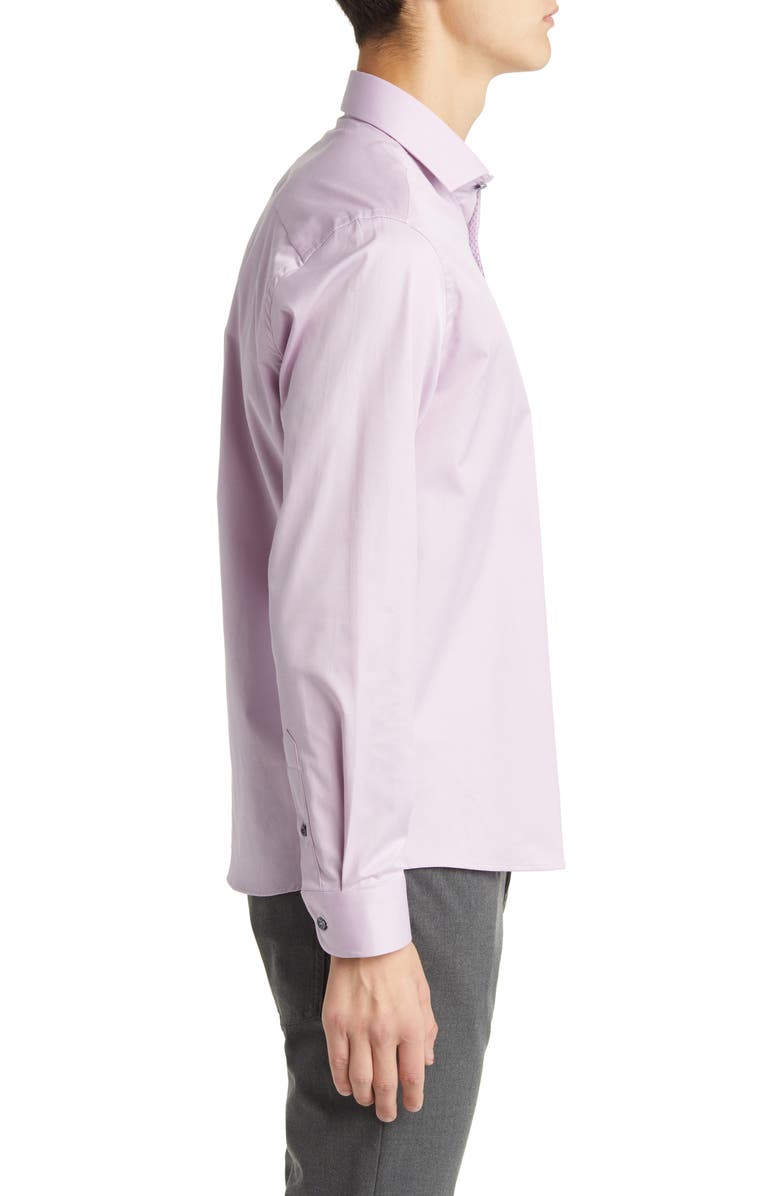 Stone Rose DRYTOUCH<sup>®</sup> Performance Sateen Button-Up Shirt, Alternate, color, Lavender