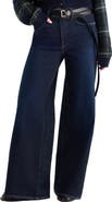 Good American Good Waist High Waist Palazzo Ankle Wide Leg Jeans