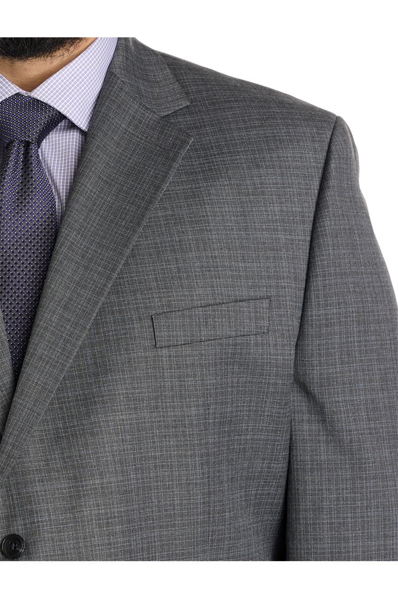 Big & Tall Transitional Check Suit Jacket, Alternate, color, GREY