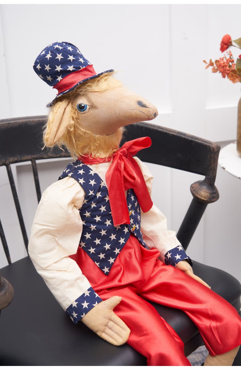 Gallerie II Patriotic Gordon  Sheep w/ Stars 
Stripes Vest Decorative Figurine, Alternate, color, Red