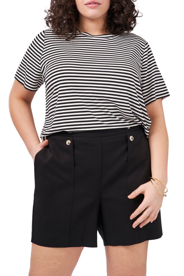 Stripe T-Shirt, Main, color, RICH BLACK