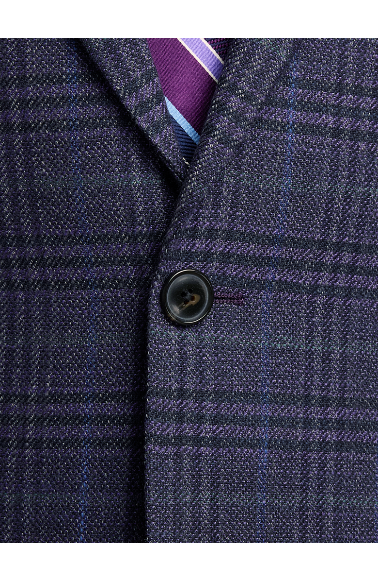 Paul Fredrick Cotton Blendsingle Breasted Notch Lapel Sport Coat, Alternate, color, Purple