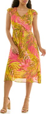 Nina Leonard V-Neck Sleeveless Fit & Flare Dress