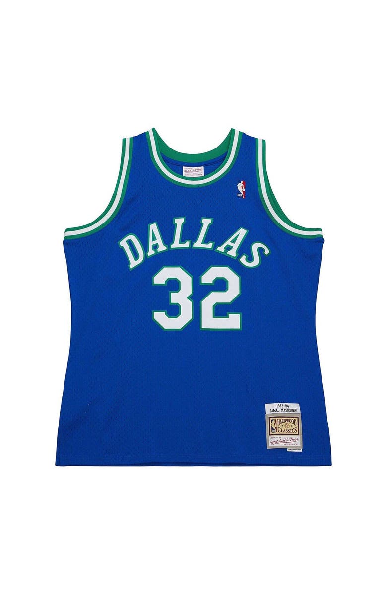 Mitchell & Ness Men's Mitchell & Ness Jamal Mashburn Blue Dallas Mavericks 2001/02 Hardwood Classics Swingman Jersey, Alternate, color, 