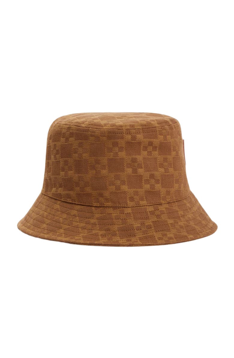 SANDRO Denim bucket hat with patch, Main, color, Camel