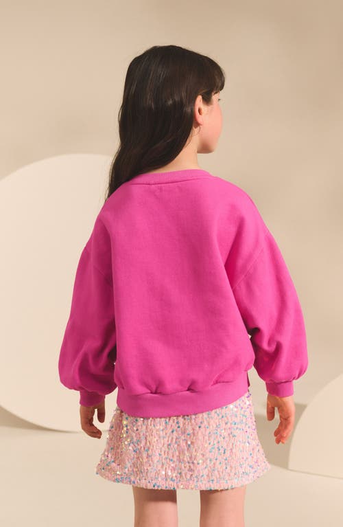 Next Kids' Sequin Star Sweatshirt In Pink