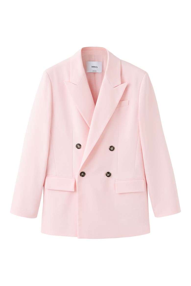 Double Breasted Blazer, Alternate, color, PASTEL PINK