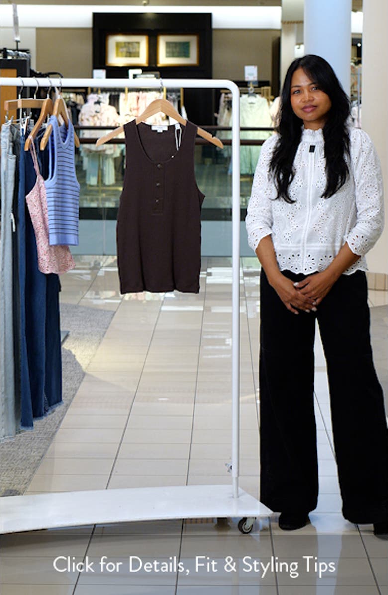 Rib Pima Cotton Henley Tank, sales video thumbnail