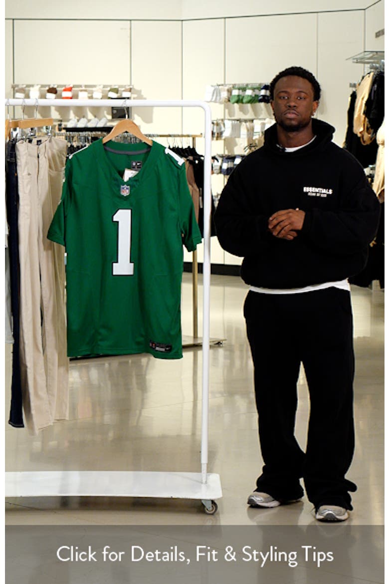 Men's Nike Jalen Hurts Kelly Green Philadelphia Eagles Vapor F.U.S.E. Limited Jersey video