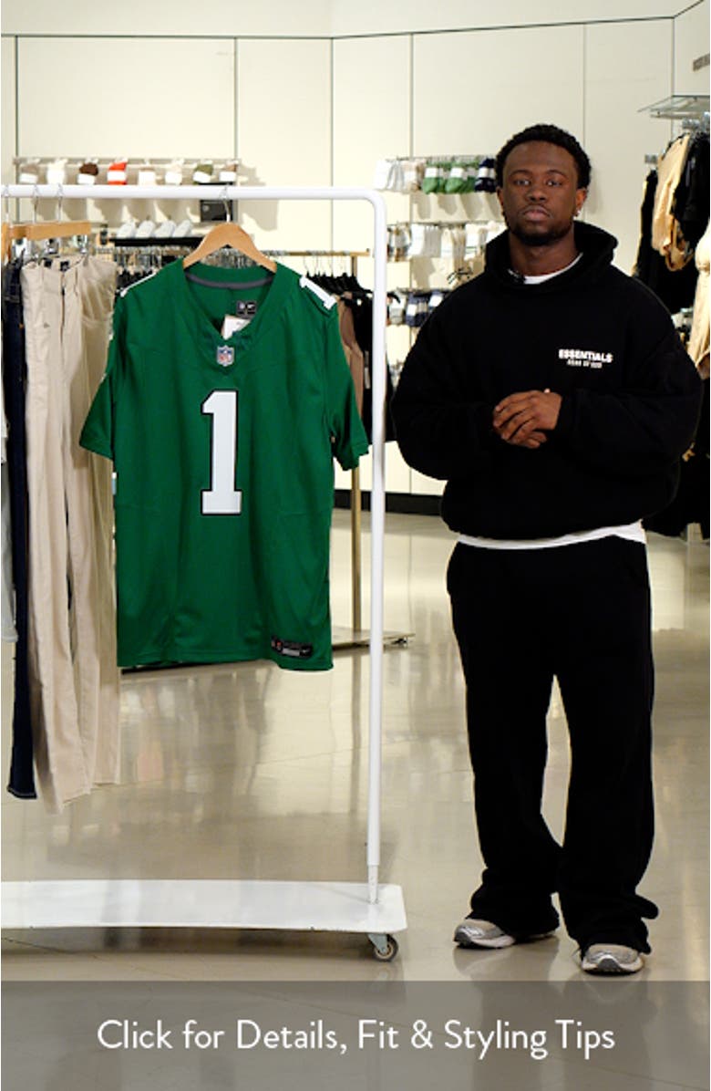 Men's Nike Jalen Hurts Kelly Green Philadelphia Eagles Vapor F.U.S.E. Limited Jersey, sales video thumbnail