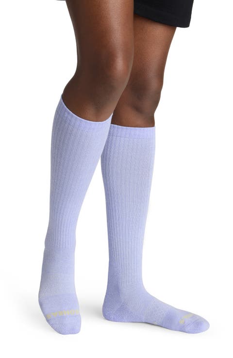Casual Marled Compression Supima® Cotton Blend Knee High Socks