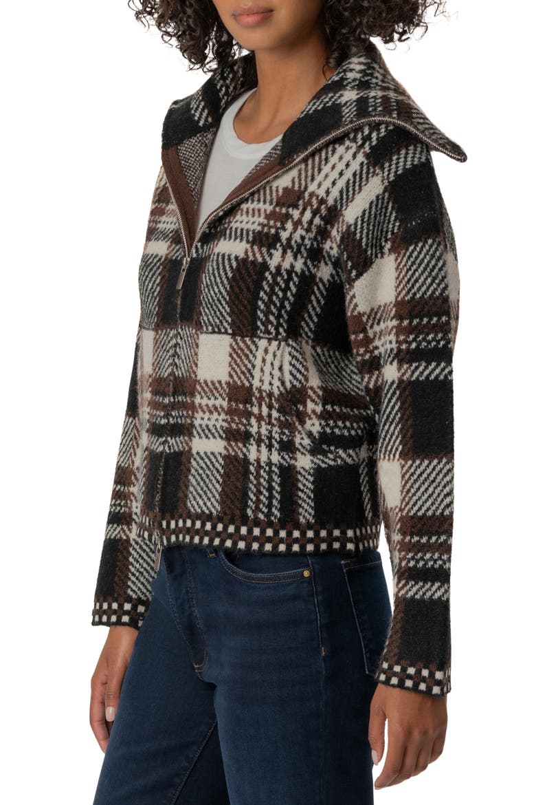 Rue Zip Sweater Knit Jacket, Alternate, color, CHOCOLATE