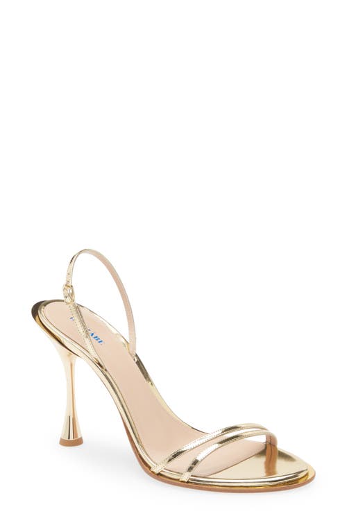 Betzábe Bianca Metallic Slingback Sandal In Animal Print