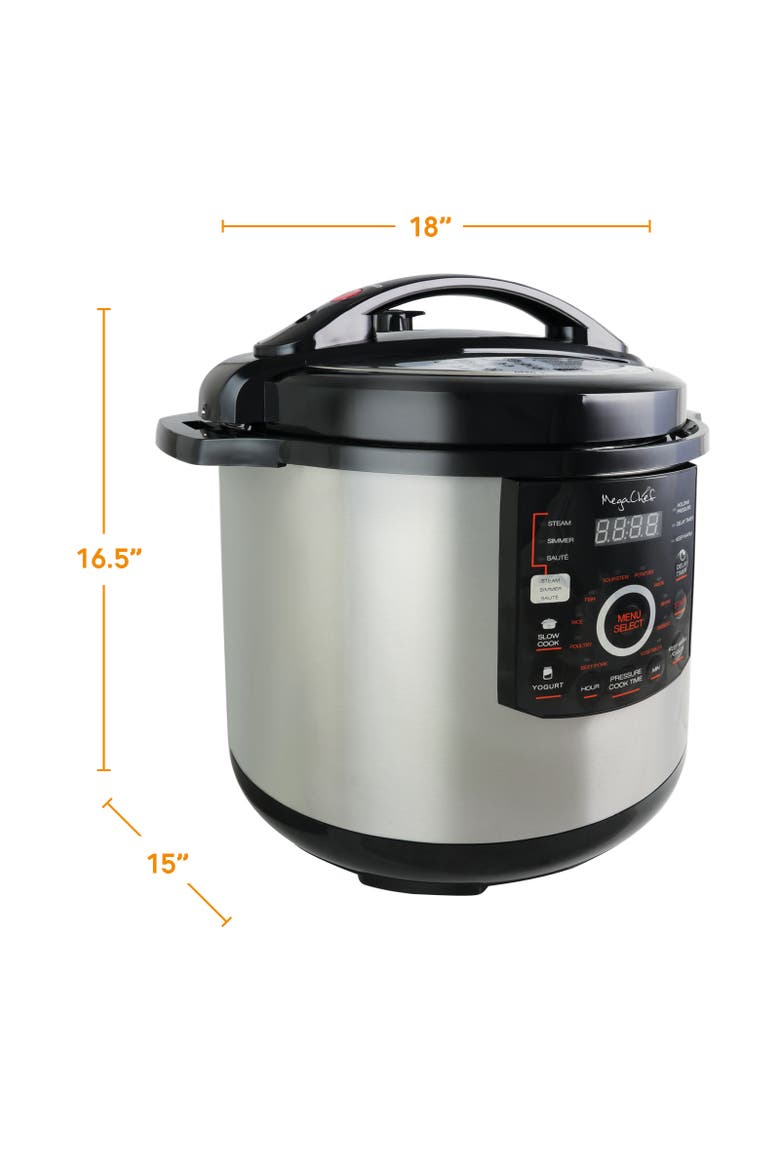 12 Quart Steel Digital Pressure Cooker, Alternate, color, Grey