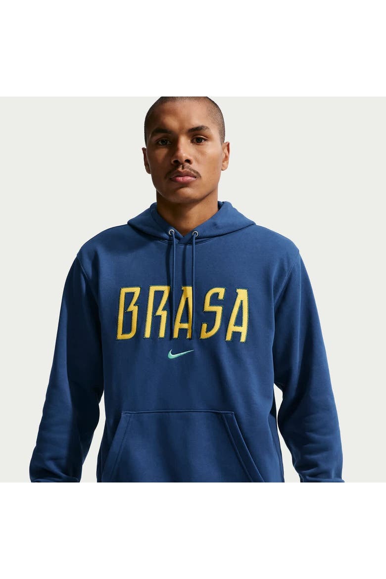 Men's Nike Blue Brazil National Team Club Hoodie, Alternate, color, Blue