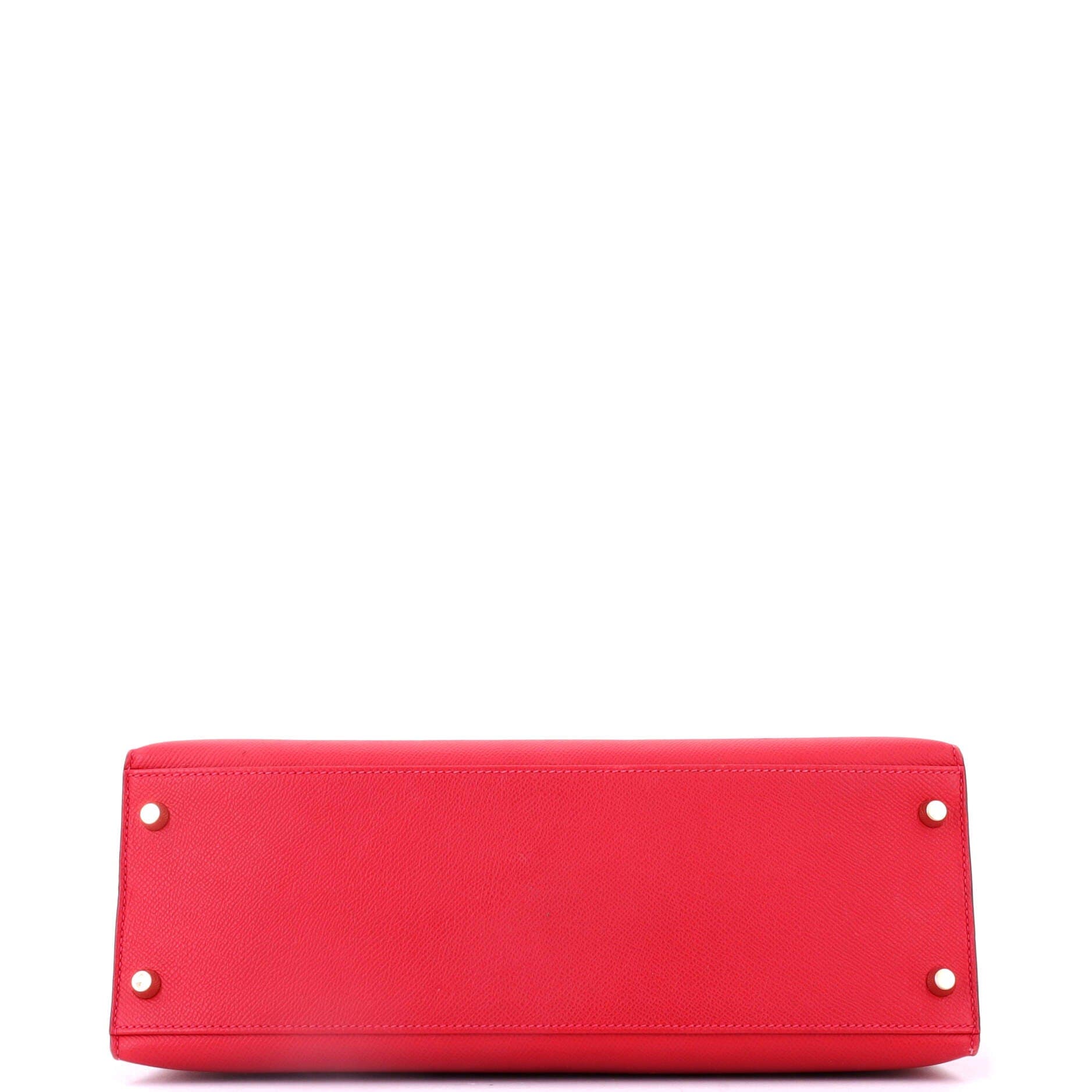 Pre-Owned Hermes Kelly Handbag Red Epsom with Gold Hardware 32, Alternate, color, Rouge Casaque